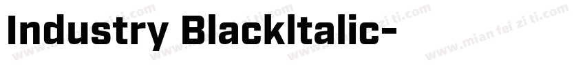 Industry Blackltalic字体转换